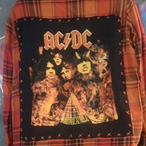 Plaid Petite Orange Flannel Shirt